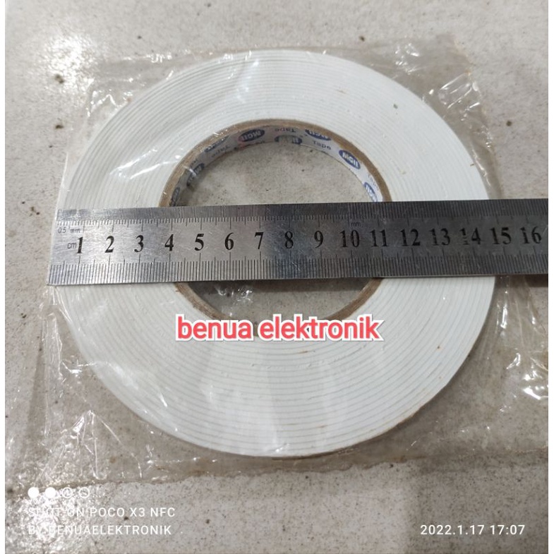 

Promo double tape kecil busa PUTIH 11mm x 7 meter