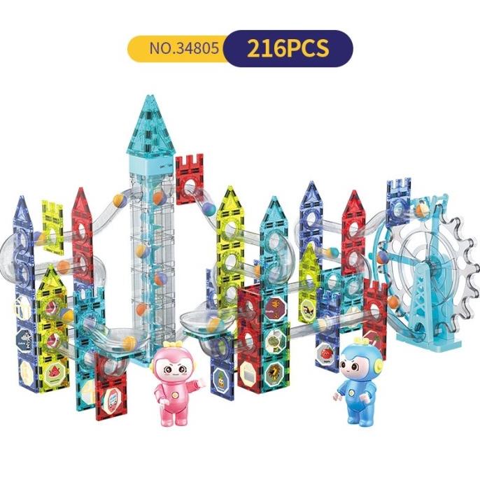 magic magnetic blocks marble run balok magnet