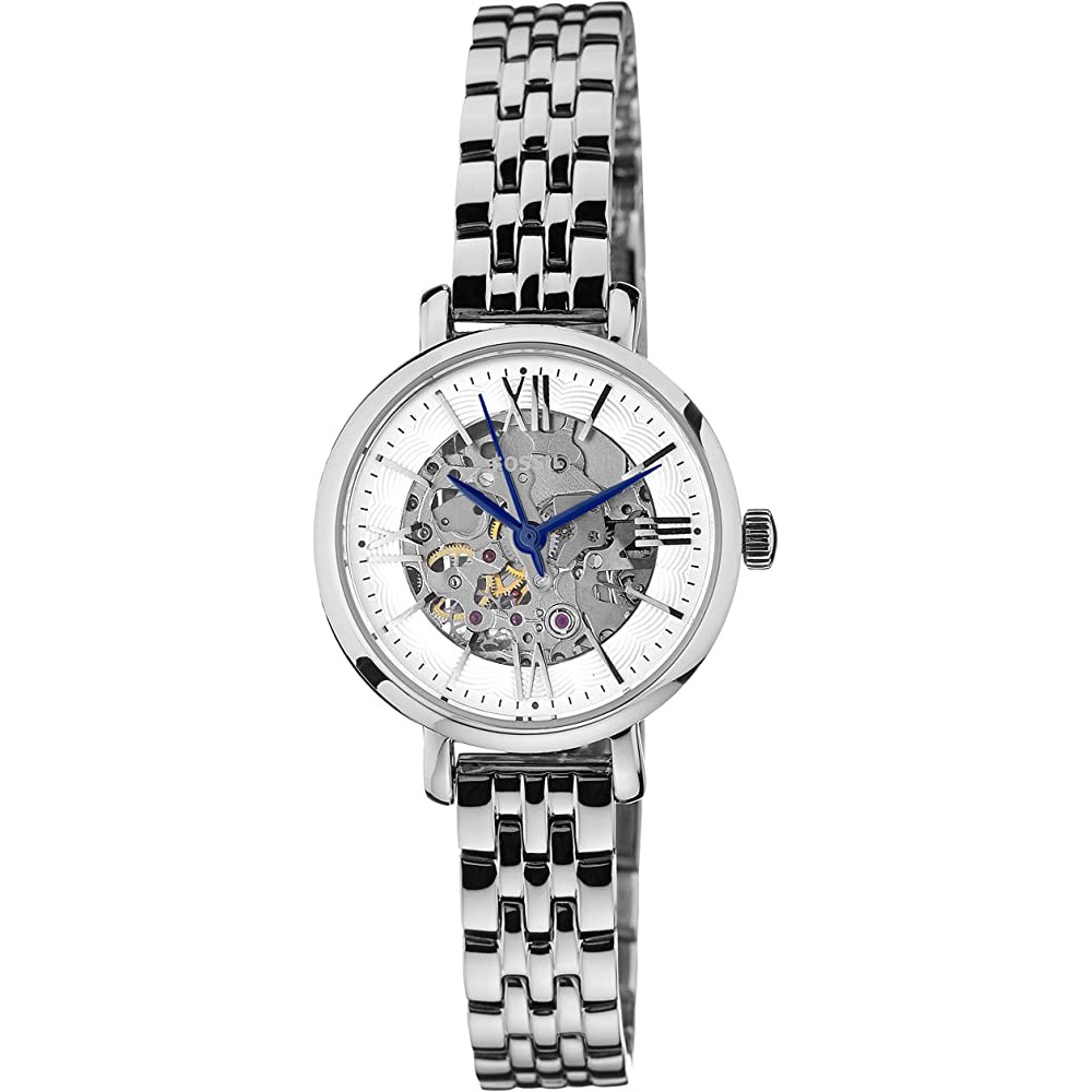 Jam Tangan Wanita Fossil Me3071 Jacqueline Automatic Mini Skeleton Silver Watch