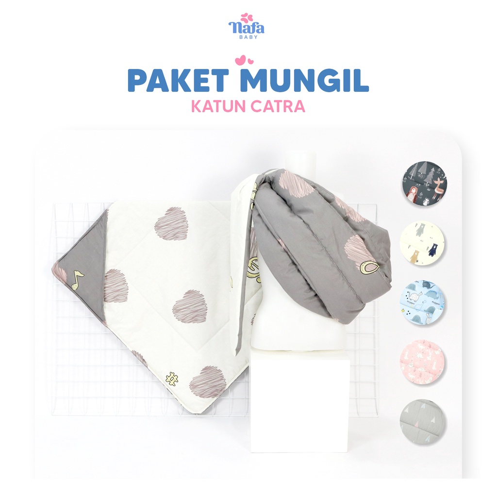 NAFA BABY - Mungil Package Include Gendongan Bayi Sling | Gendongan Bayi Samping Dan Selimut Topi