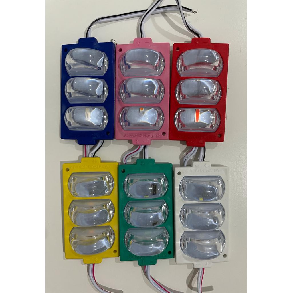 Lampu LED 3 Mata Terang 12 Volt 24 Volt / LED Variasi Mobil Truk Bus