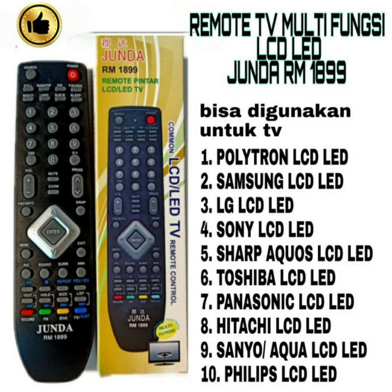 Remote Multi TV LCD LED Junda - 1899 / Remote Polytron LCD LED