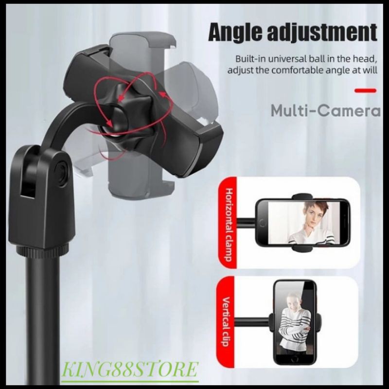 STAND HOLDER MEJA BLACK MULTIFUNGSI FOR HANDPHONE AND TABLET