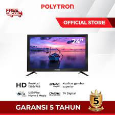 LED POLYTRON 24V1853 DIGITAL TV | TANPA STB