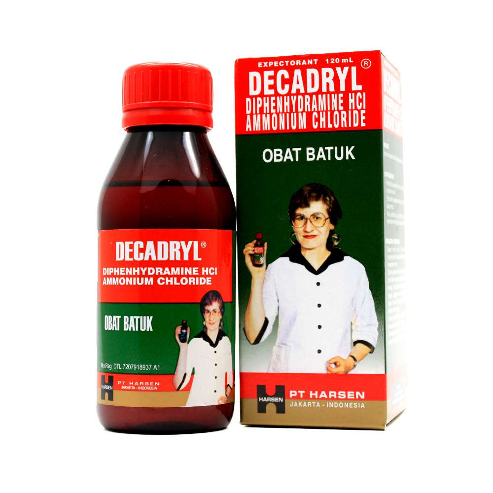 DECADRYL SYRUP 120 ML - Obat Batuk Berdahak 60 ML Expectorant Alergi Kering Sirup Decadril