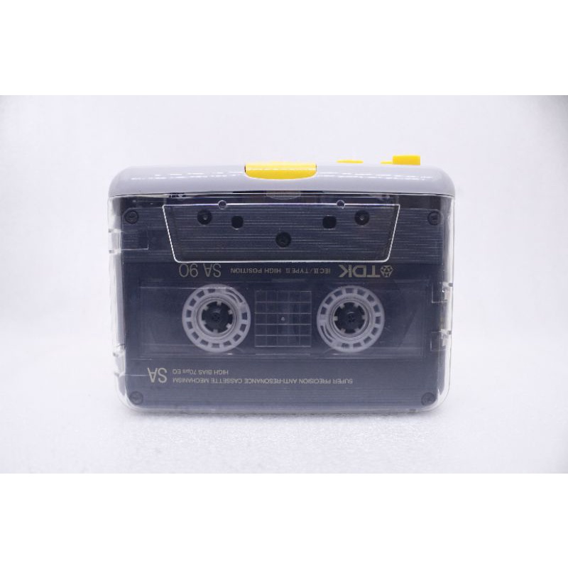 walkman stereo cassette tape player pemutar musik kaset pita -  transparan