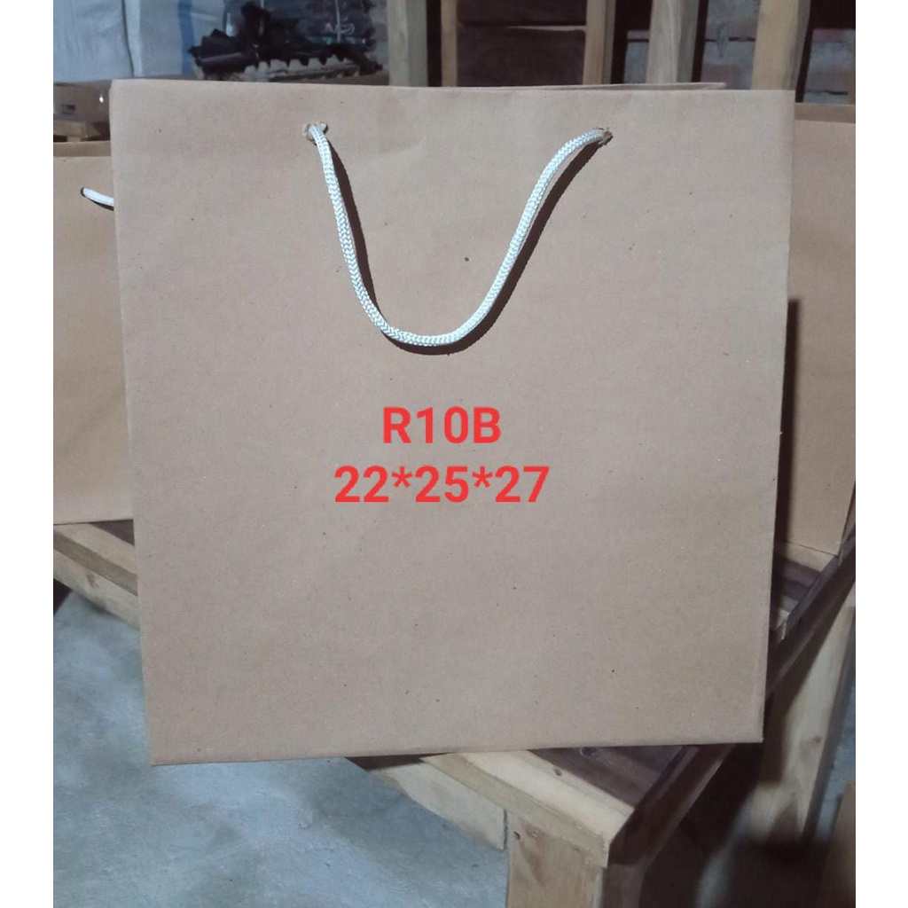 PAPER BAG POLOS 22x25x27 PAPER BAG COKLAT