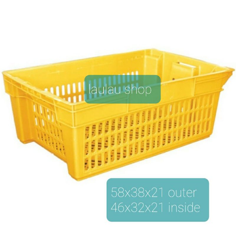 58x38x21 Box Container Hanata 6001 Keranjang Industri HNT Dapur Piring Buah Sayur Spare Part