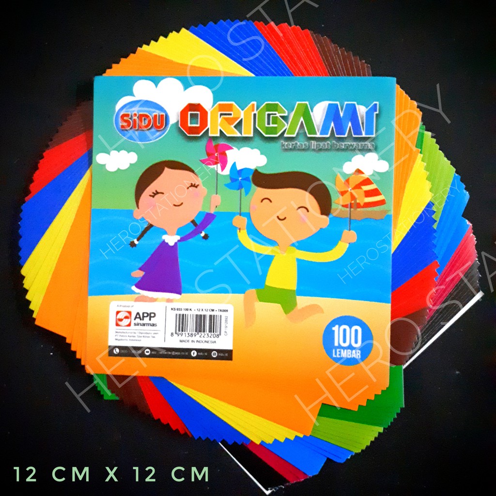 

Kertas origami warna sinar dunia sidu 12 cm x 12 cm 100 lembar