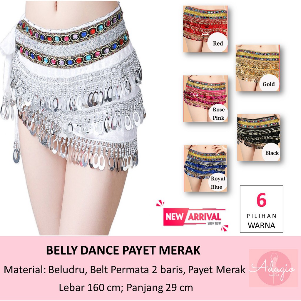 BELLY DANCE BELT SELENDANG SABUK TARI PERUT ZUMBA INDIAN TRIBAL DANCE PAYET PHOENIX BELUDRU