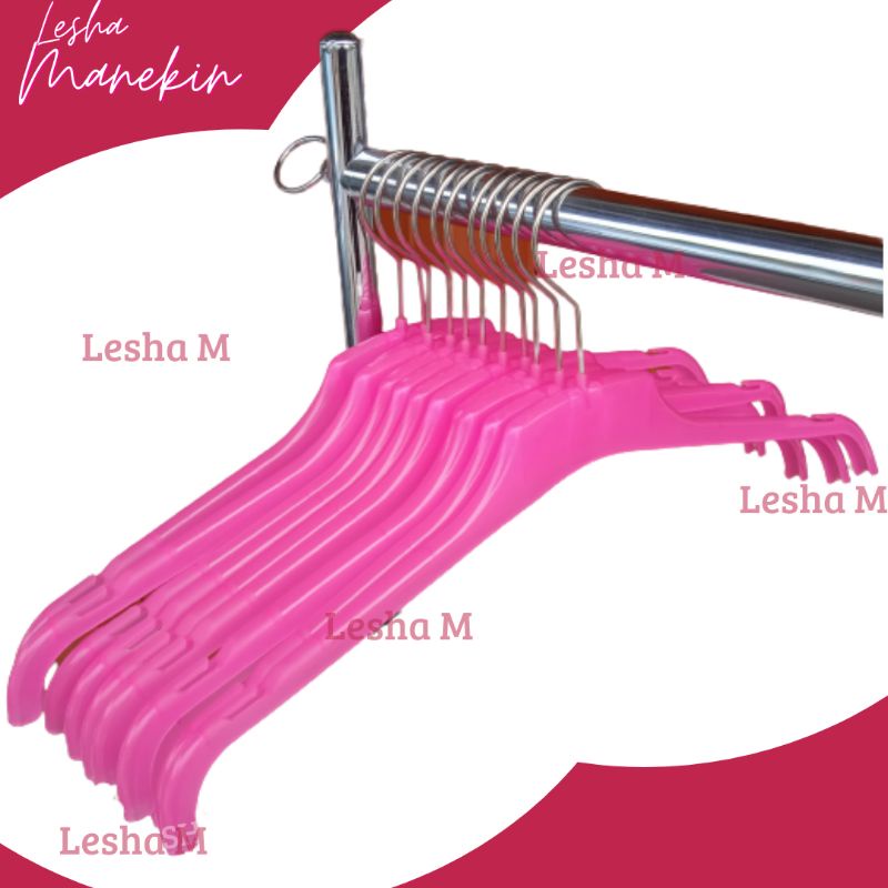 Hanger Gantungan Baju Distro Pink Size Dewasa Per Lusin