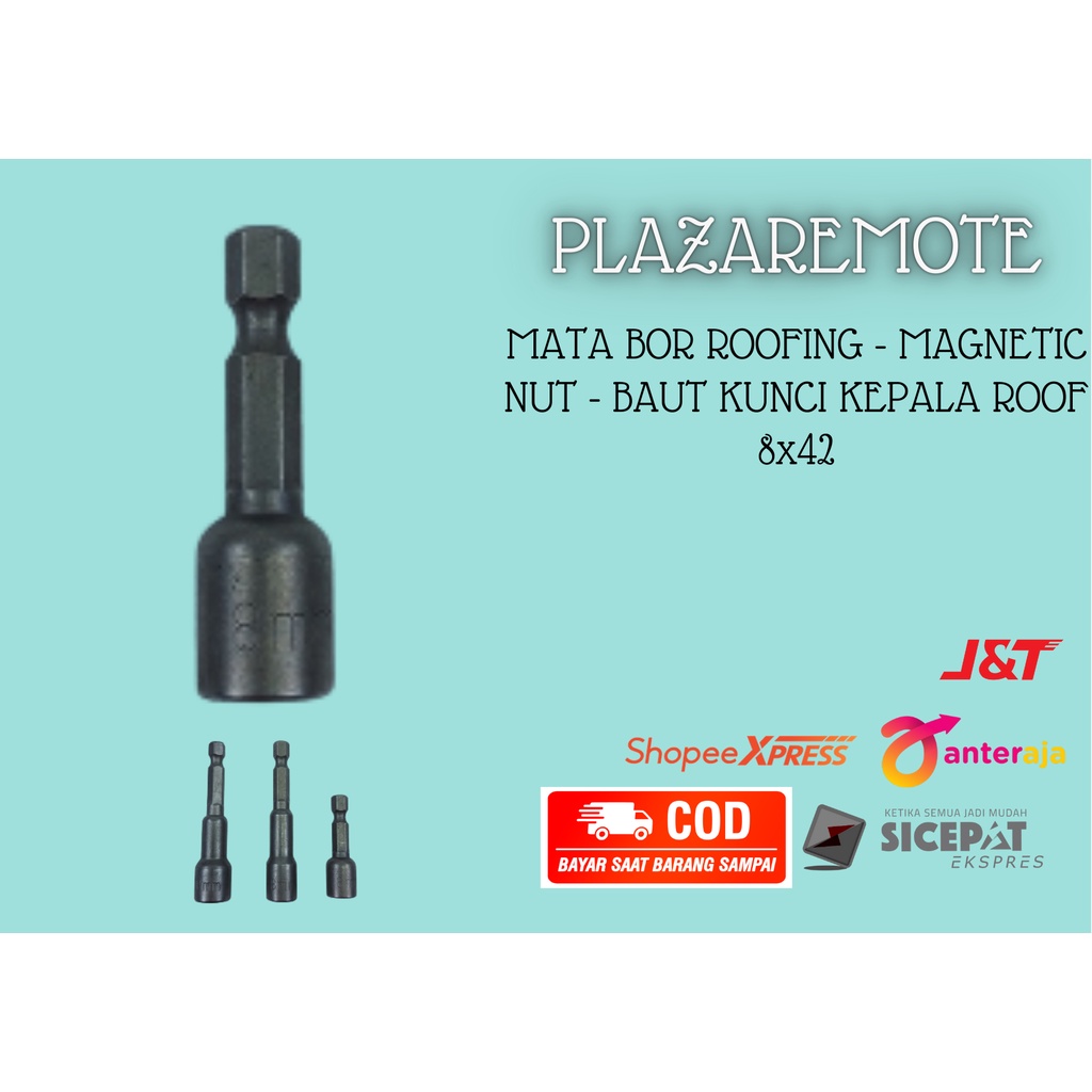 MATA BOR ROOFING ADAPTER SOCKET  - MAGNETIC NUT - BAUT KUNCI KEPALA 6 - 13MM