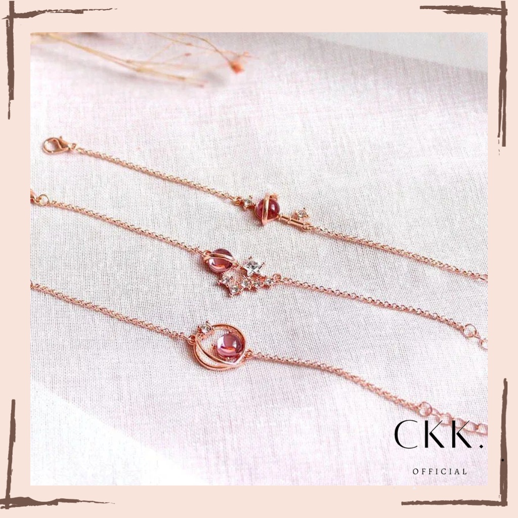 ➰CKK➰K45 Gelang Rantai Wanita dengan Liontin Bintang Kunci