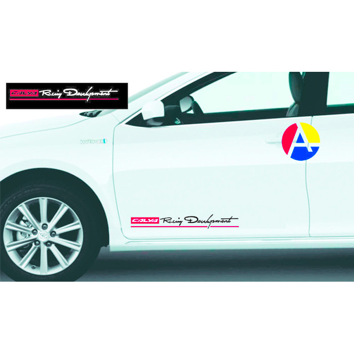 sticker stiker calya racing development sticker mobil calya Keren