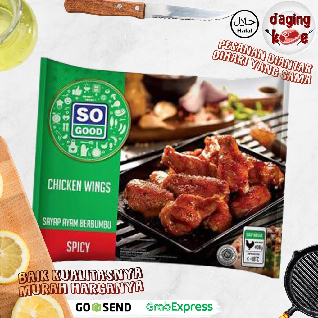 

SAYAP AYAM BUMBU PEDAS SO GOOD SPICY WINGS 400 gr DK126