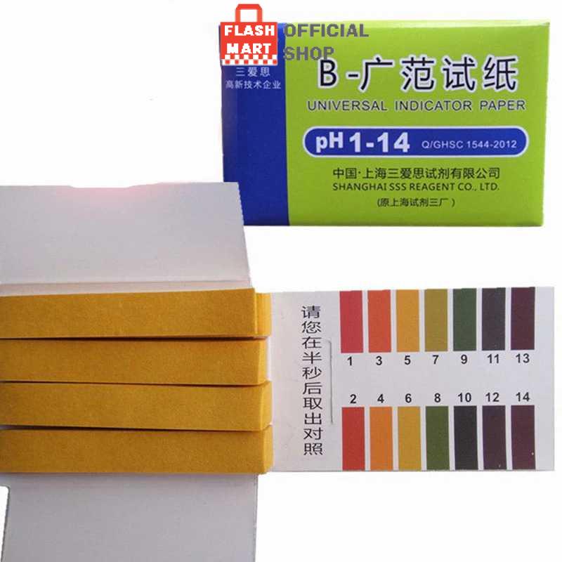 Flashmart Halojaju Kertas Ukur Uji PH Tester Air Minum Akuarium 72 Strip PH-2017