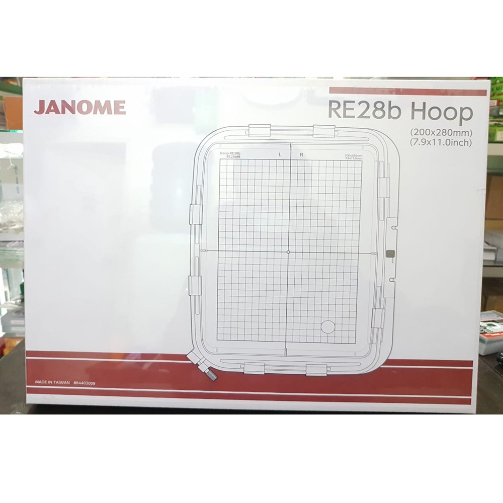 JANOME GENUINE PART Hoop/pembidangan RE28b included magnet mesin bordir komputer janome