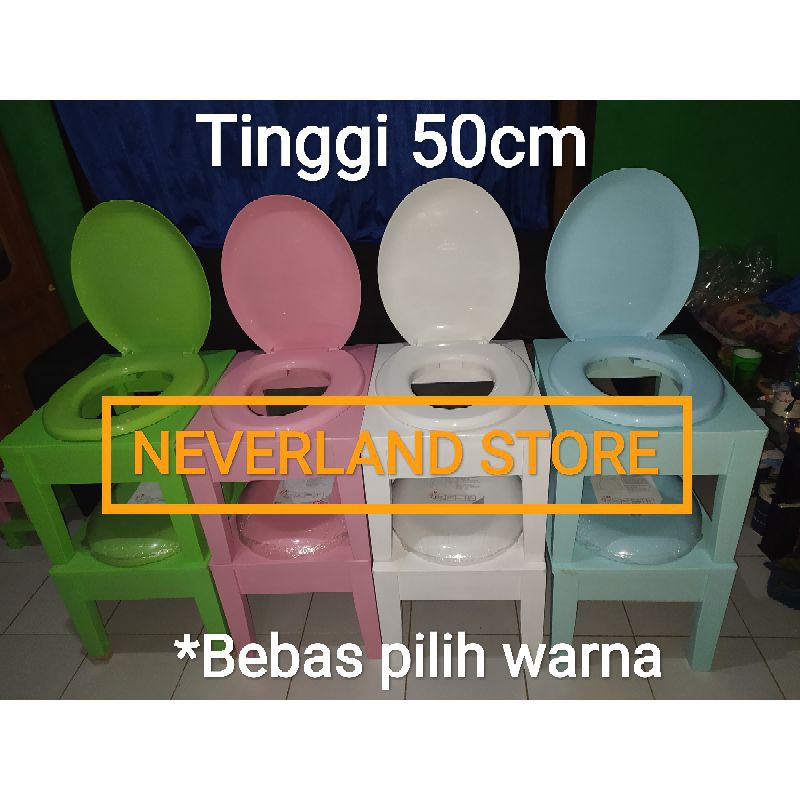 closet portable kloset portable pispot Kursi Toilet Wc Duduk Warna tinggi 50cm