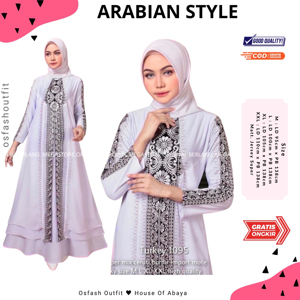 Abaya Warna Putih Bordir Modern Simple Terbaru 2022 Dan Abaya Pesta Mewah Bahan Jersey Super Syari T