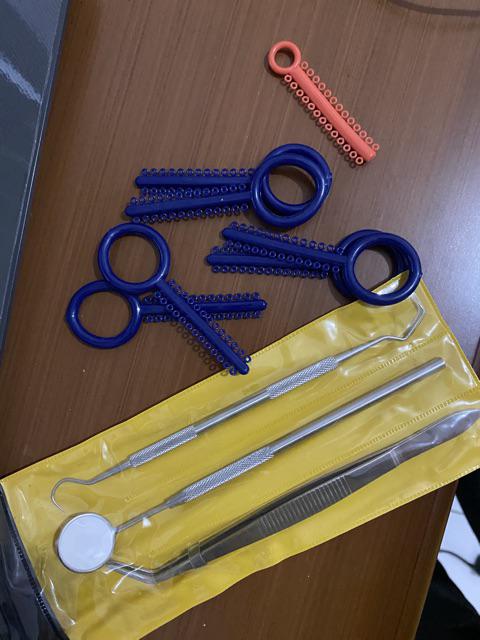 Sonde Besi Pinset Behel  Bracket Kaca Mulut 1 Set Alat 