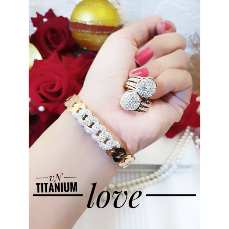 titanium gelang dan cincin d1213