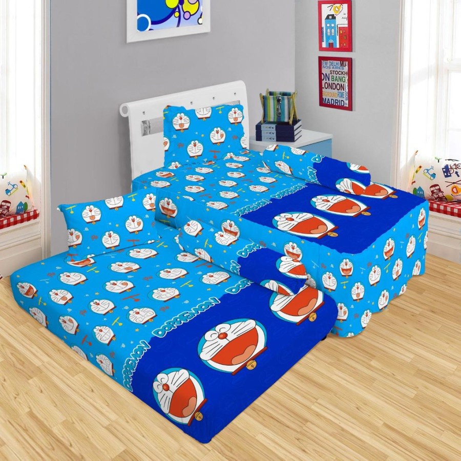 LADY ROSE - SPREI DUO KASUR SORONG 2IN1 SINGLE SIZE 120X200 DORAEMON
