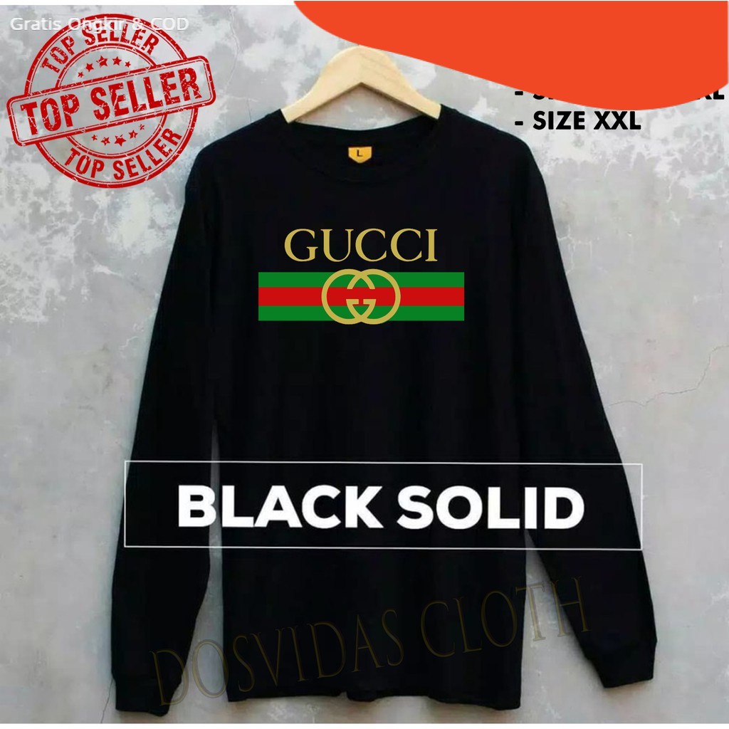 Import Quality  BAJU KAOS LENGAN PANJANG GUCCI BRAND keren GUCCI