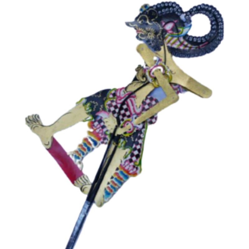 (BISA COD)  KERAJINAN MINIATUR WAYANG KULIT RADEN WERKUDARA BIMA UKURAN BESAR 65 x 35 cm DEKORASI