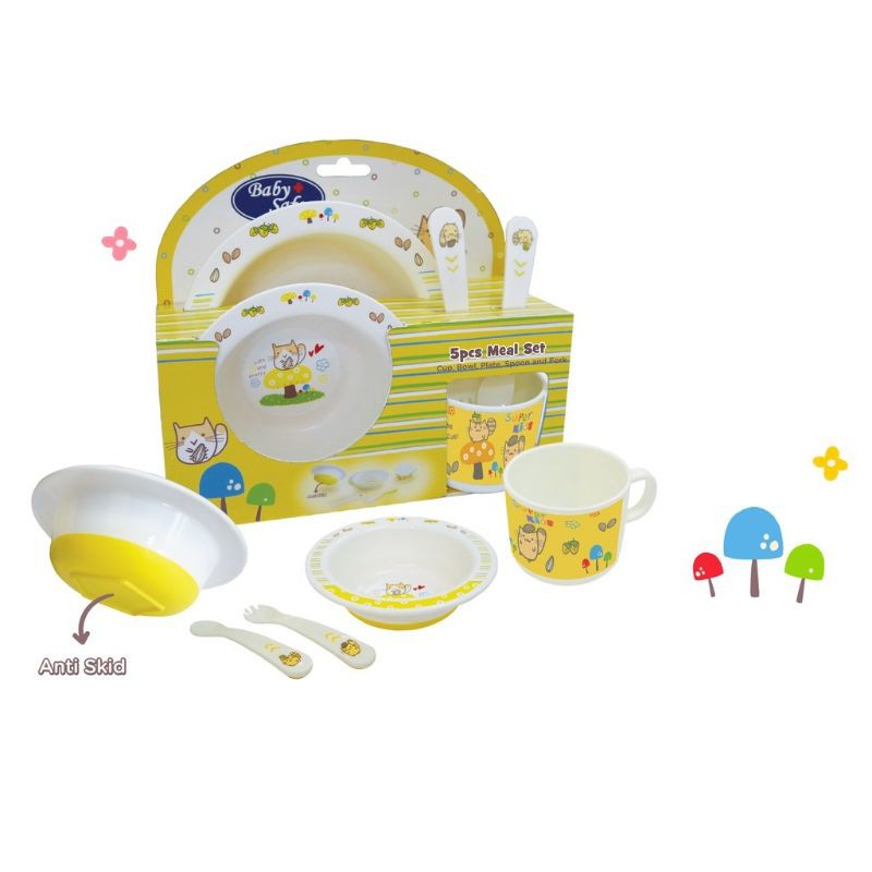 Baby Safe FS65 Set Meal 5 pcs / Baby Safe Feeding Set Baby Gift Set FS64