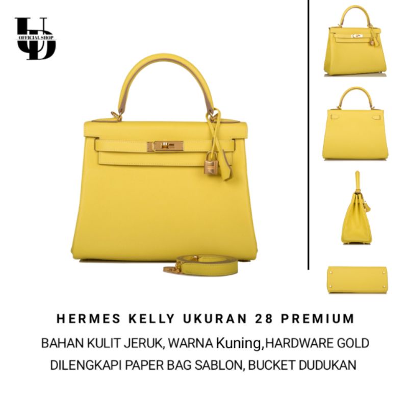 Tas Togo Kely Ukuran 28 Warna Kuning Premium Tas Selempang Wanita Import