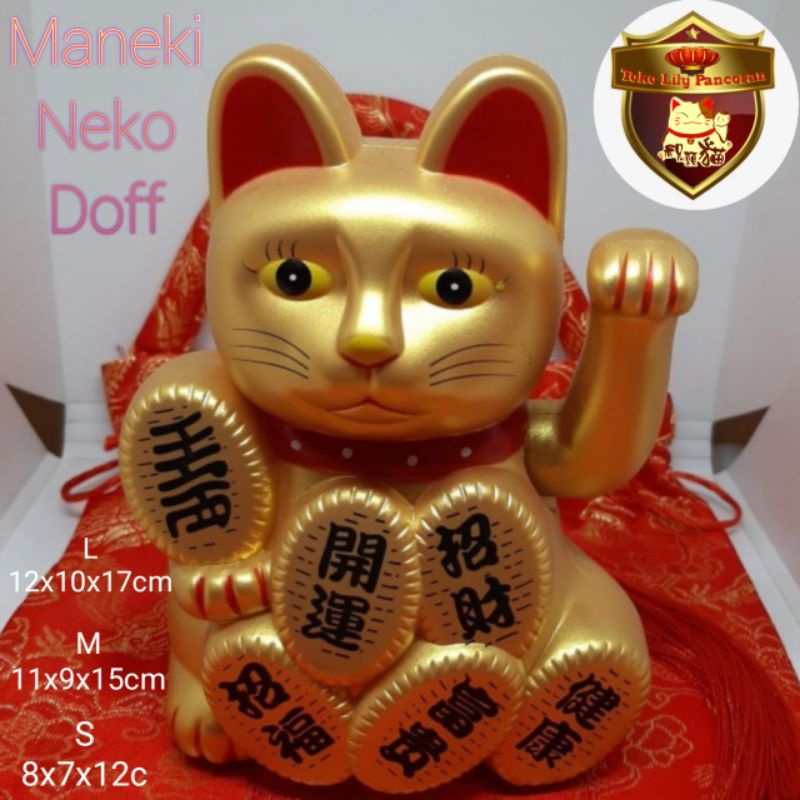 Kucing Hoki DOFF / Manekineko Doff / Kucing Hoki / Lucky Cat / Kucing Rezeki Metalik