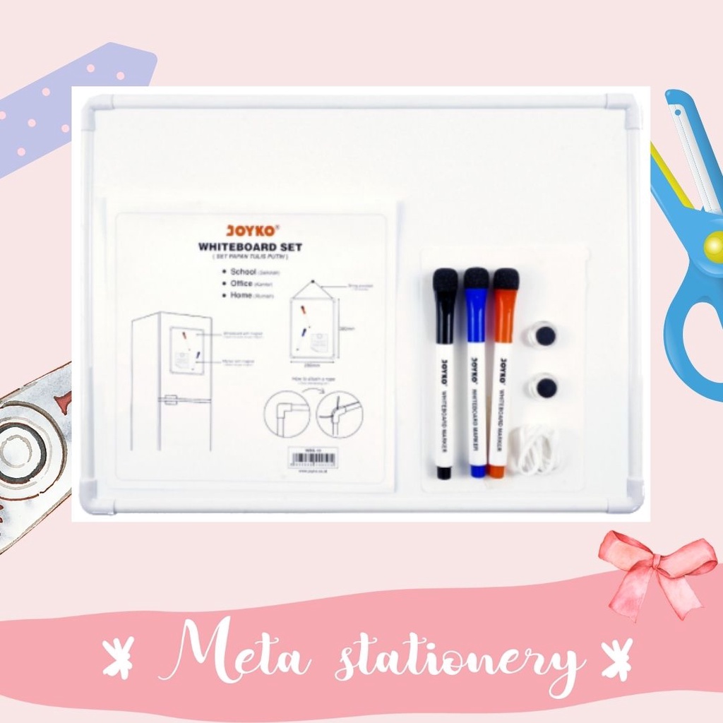 

Whiteboard Set / Papan Tulis Putih Joyko WBS-10