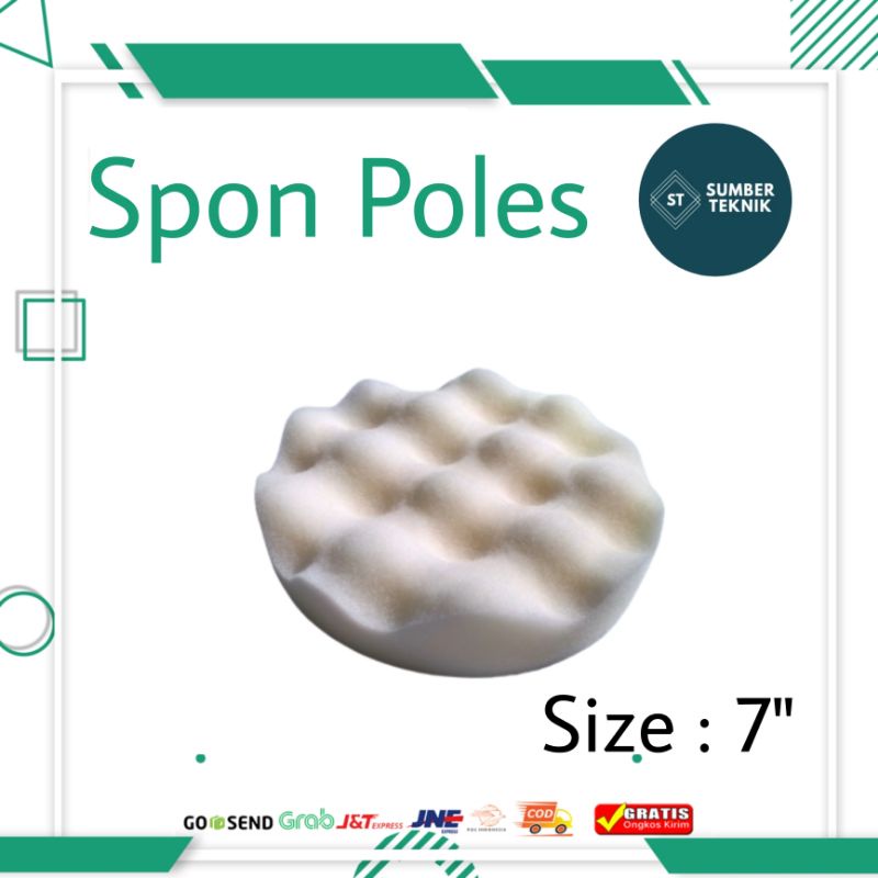 Busa Alat Poles Body Motor Mobil 7 Inch 175 mm Wax Polish Spon White