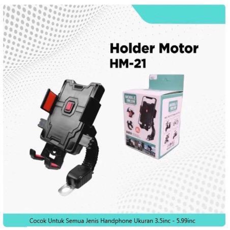 Stand Holder Motor HM21 dudukan penyangga pegangan hp pada spion motor HM-21 Promo By Sen