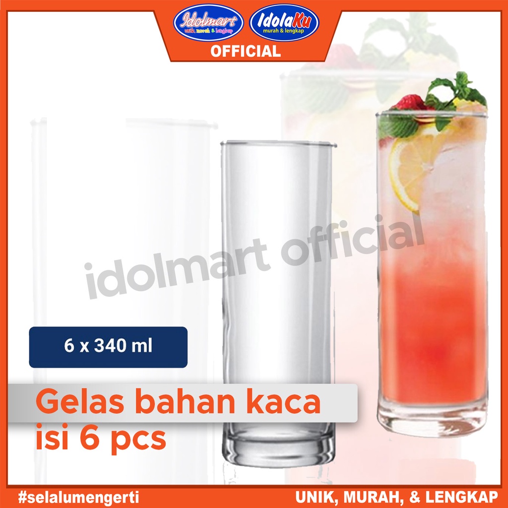 IDOLMART Citinova Gelas Bamboo Isi 6 Pcs  Gelas Set Isi 6 Kaca - Bekasi