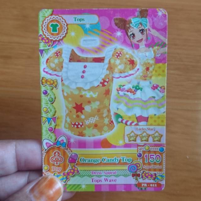 KARTU AIKATSU PROMOTION CARD 'Orange Candy Top' -SATUAN-