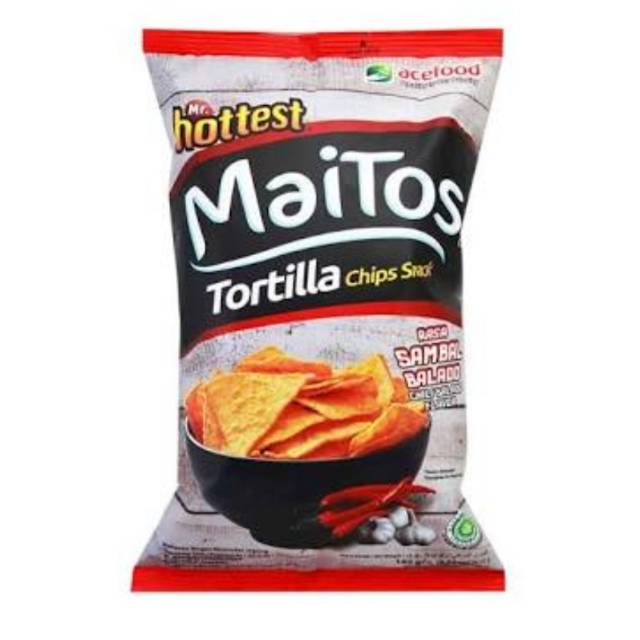 

Maitos Mr hottest Tortilla Chips Rasa Sambal Balado