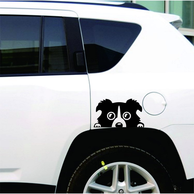 Tempelan Stiker Mobil Anjing Doggy Manjat Reflector Kualitas Import