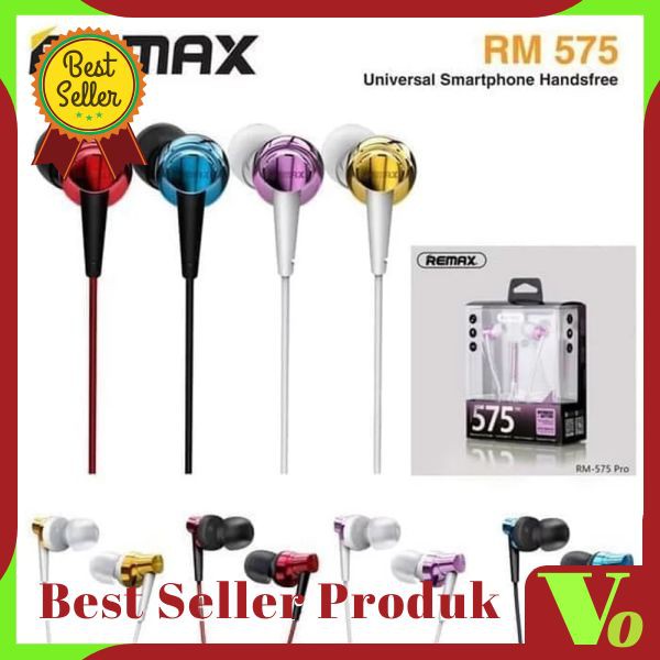 Headset Remax RM-575 Earphone RM-575 Pro Earphone Remax original