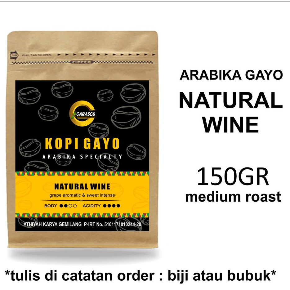 

Kopi Gayo Arabica Natural Wine Garasco