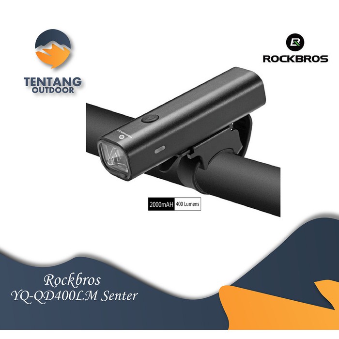 Lampu Senter ROCKBROS YQ-QD400LM USB Rechargeable Flashlight