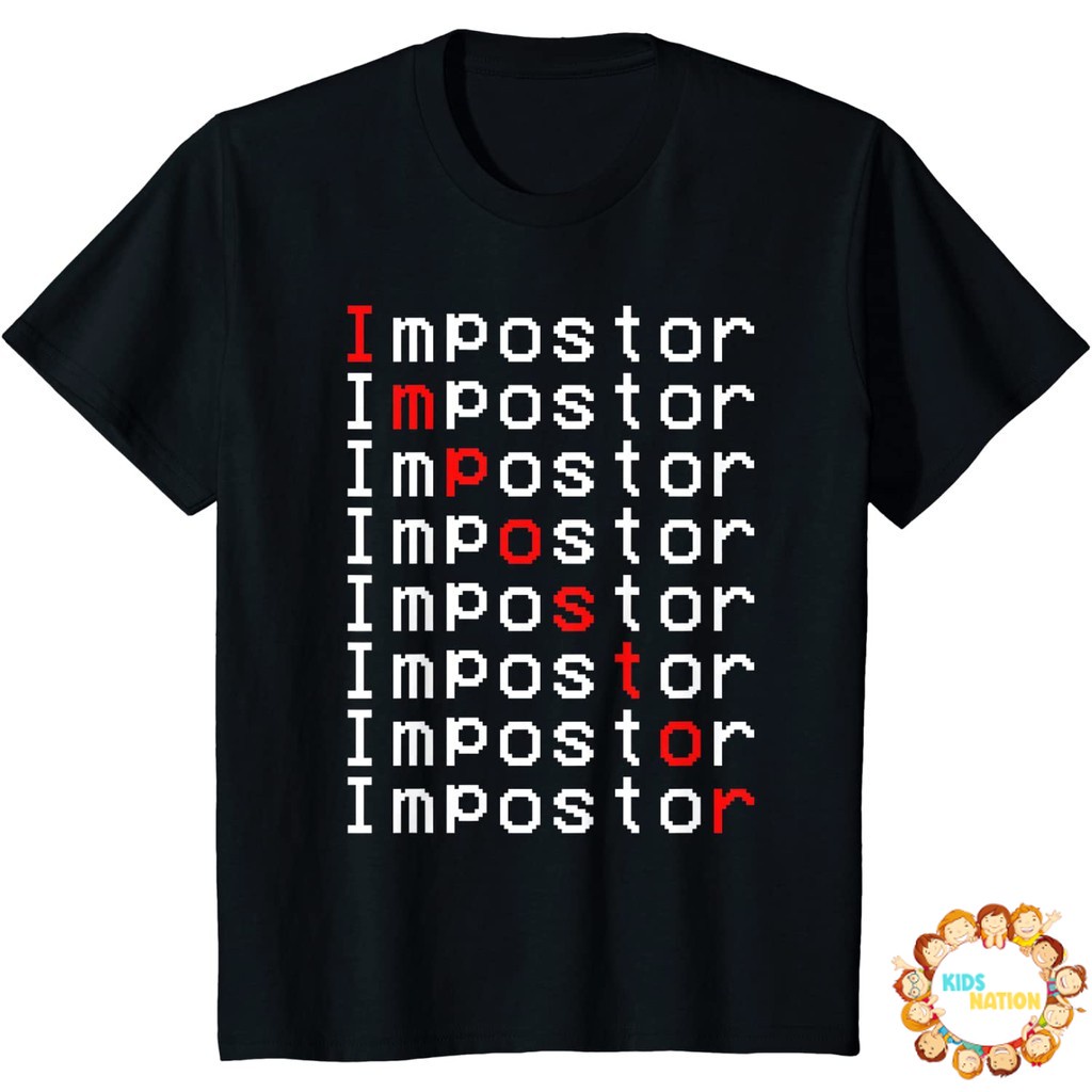Baju anak Impostor Repeated Gift Video Gamer Shirt Impostor Kinda Sus T-Shirt