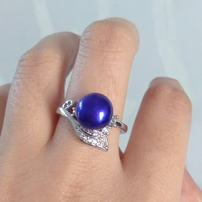 Cincin Mutiara Lombok Cincin Mutiara Air Tawar Lombok rangka Rodium /Alsa Pearls