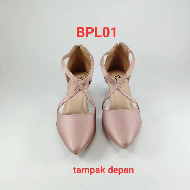 EMYE BPL01 - Sepatu Heels Gladiator Hak Chunky 5cm Elegan Murah Wanita Terbaru