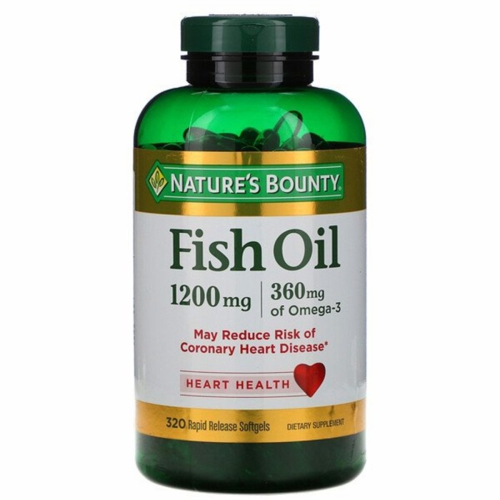 Nature's Bounty Fish Oil 1200 mg 320 Rapid Release Softgels