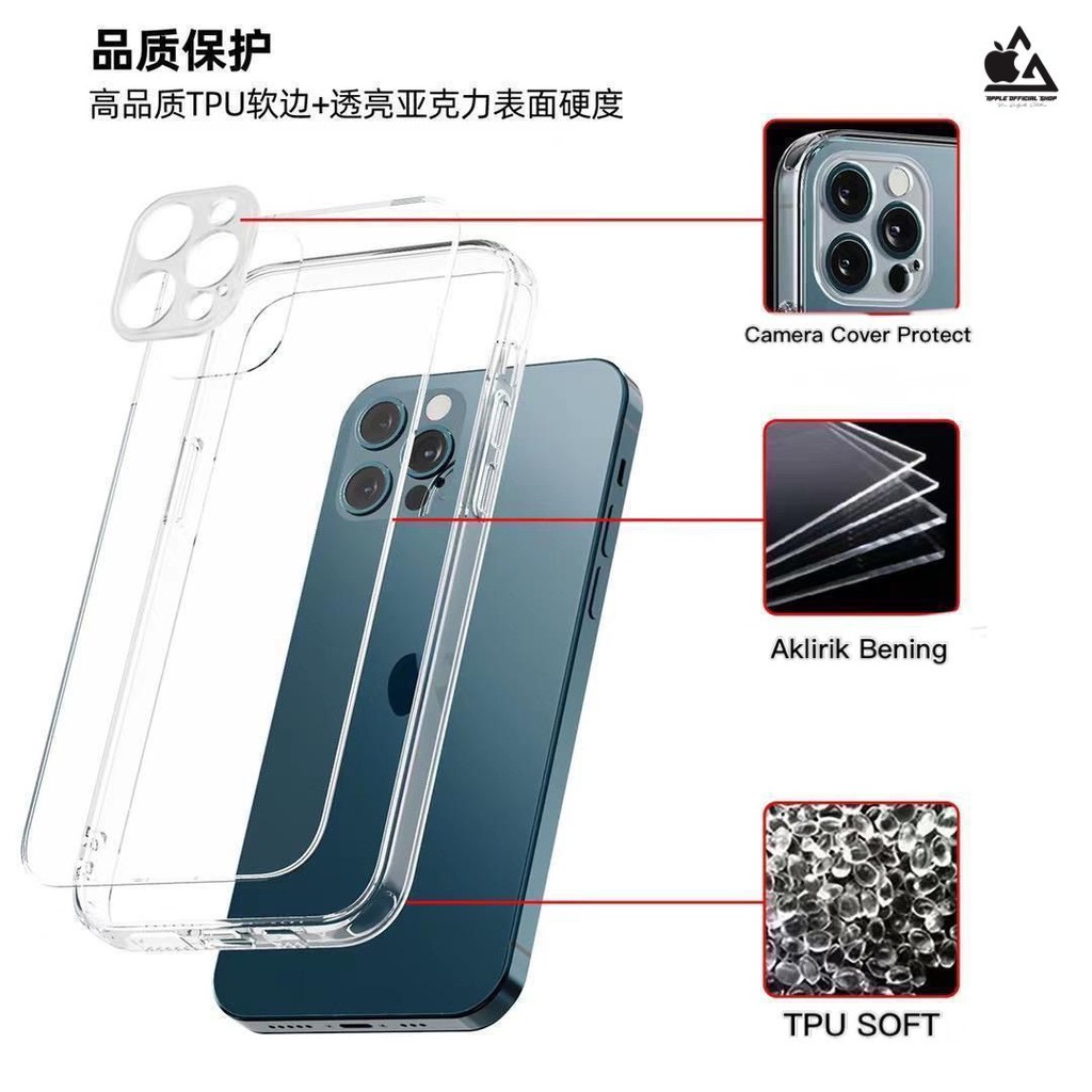 Premium Soft Case Bening iPhone12 Mini 12 12 PRO 12 PRO MAX Softcase Silikon Jelly Clear Cover Bukan Hardcase