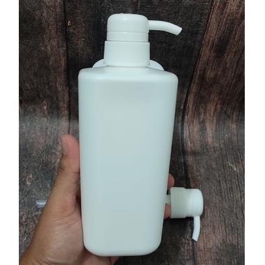 Botol Hdpe Putih Kotak / 500ml - Pump