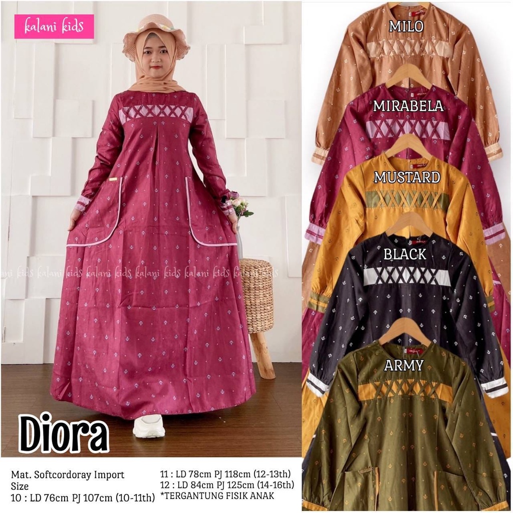 Diora dress anak by kalani kids