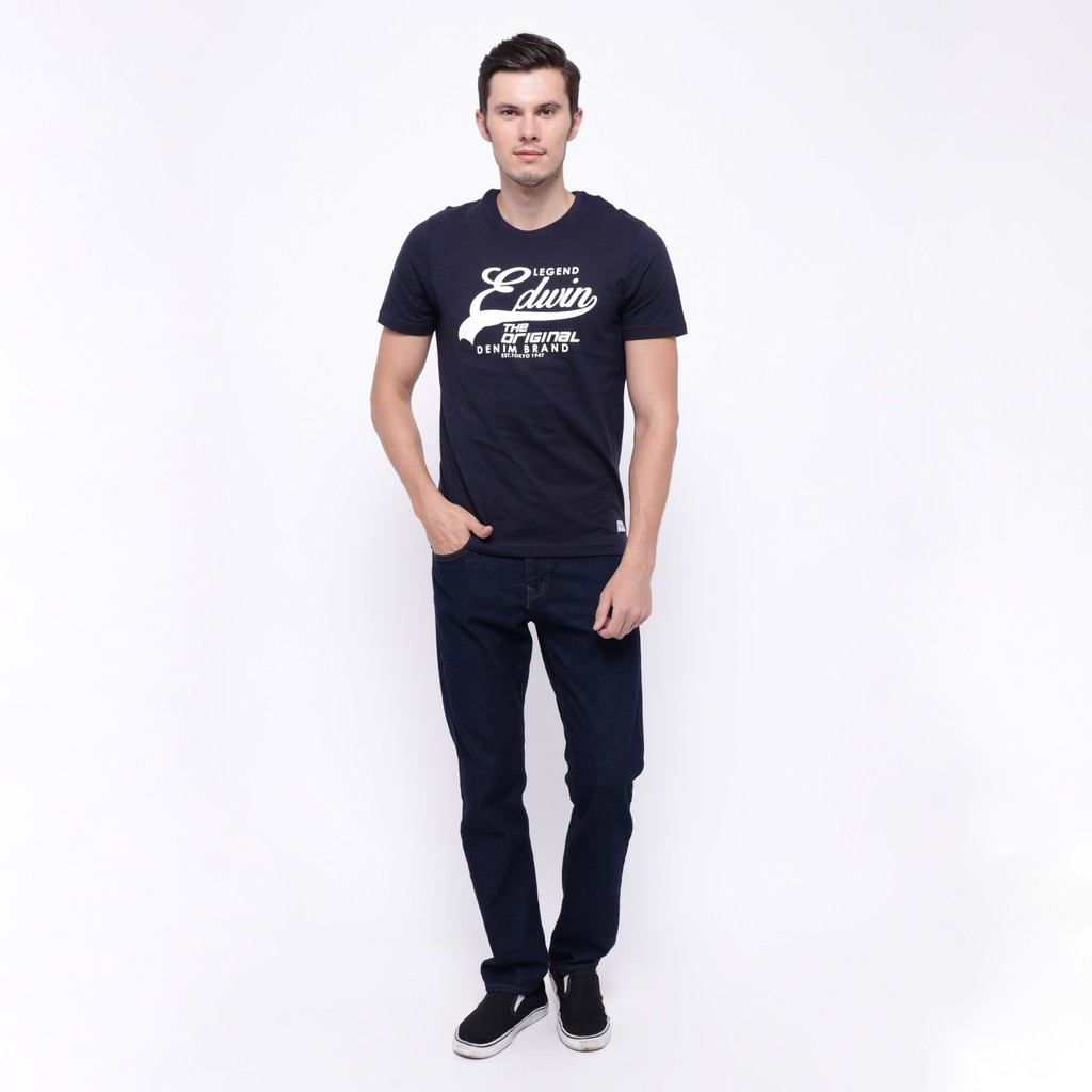 Edwin Celana Jeans Roma 05 Slim Fit Pria Panjang Biru Dongker Jeans