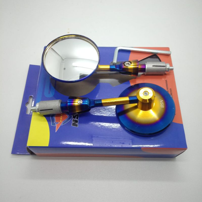 Spion jalu bulat 2tone twotone spion bar end universal semua motor mio beat Scoopy vario jup mx jup 